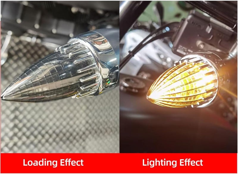 FATECIM 2" Bullet Turn Signal Light Supersonic Replacement Smoke Lenses Covers for Softail Street Road Glide Fat boy Sportster Dyna Deluxe Bikes Snap On repl. OEM# 68973-00 Chrome Bezel - Image 3